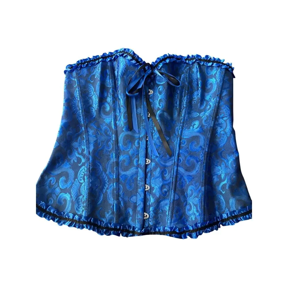 Lace Corset Top Sexy Lace Up Bustier L Jacquard Body Shaper Steampunk Goth